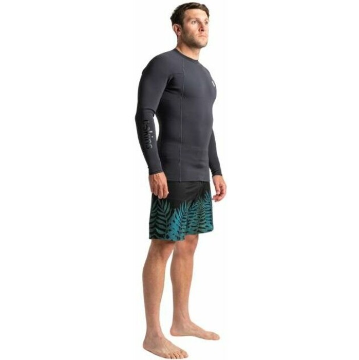 2024 C-Skins Mens Session 2/2mm Long Sleeve Wetsuit Vest C-SE22VELS - Anthracite / Black